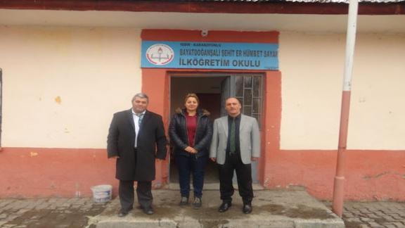 İl Milli Eğitim Müdürümüz Hakan CIRIT ve Şube Müdürü Hüseyin KIRAN ile birlikte okul ziyaretlerine davam etti