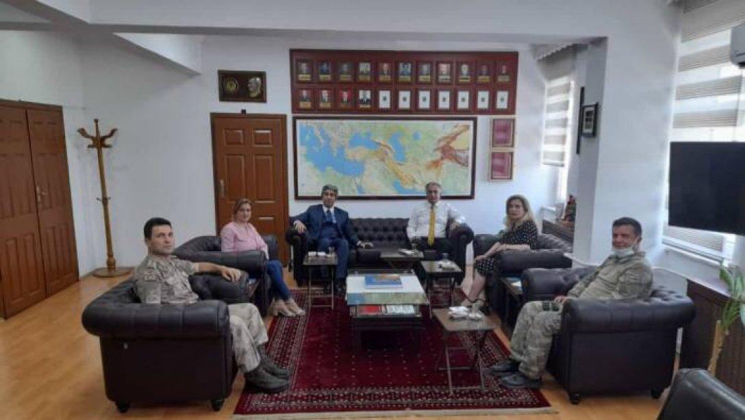 Milli Eğitim Müdürümüz Sayın Hakan GÖNEN, Jandarma Teşkilatımız 182. kuruluş yıldönümü münasebetiyle İl Jandarma Alay Komutanımızı ziyaret etti.