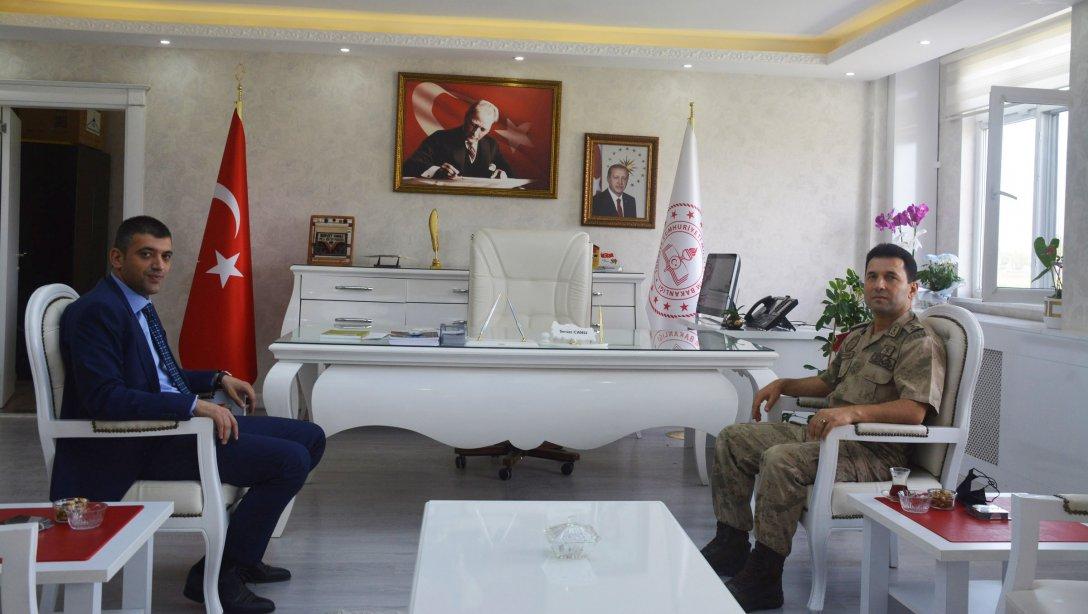 Iğdır İl Jandarma Komutanı Kıdemli Albay Sn. Mustafa ÖZDURHAN, Milli Eğitim Müdürümüz Sn. Servet CANLI'ya hayırlı olsun ziyaretinde bulundular.